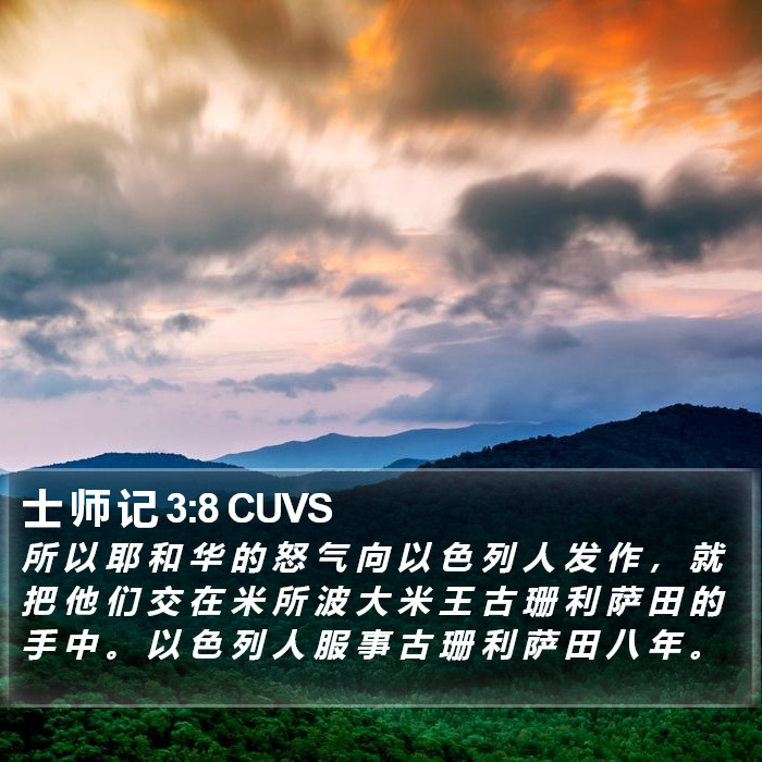 士 师 记 3:8 CUVS Bible Study