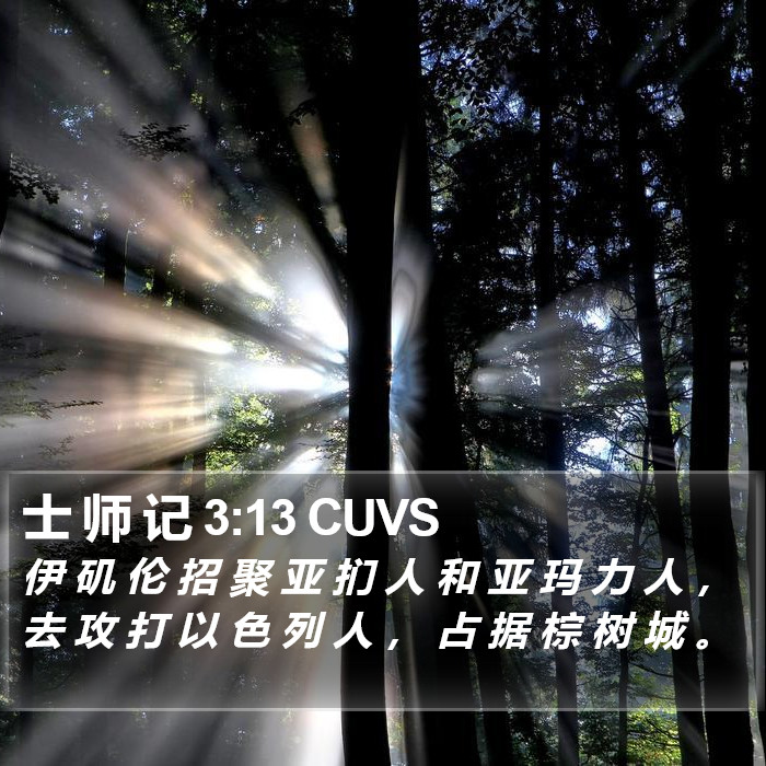 士 师 记 3:13 CUVS Bible Study