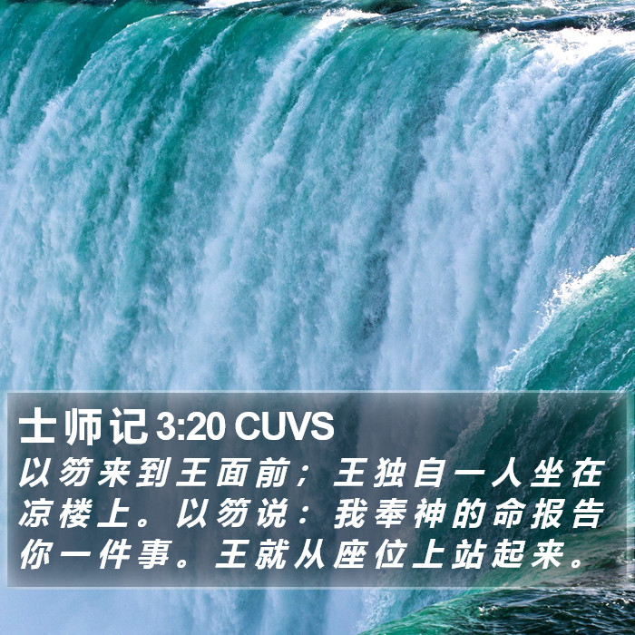 士 师 记 3:20 CUVS Bible Study