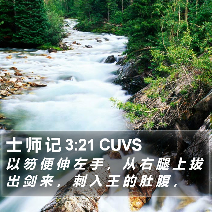 士 师 记 3:21 CUVS Bible Study