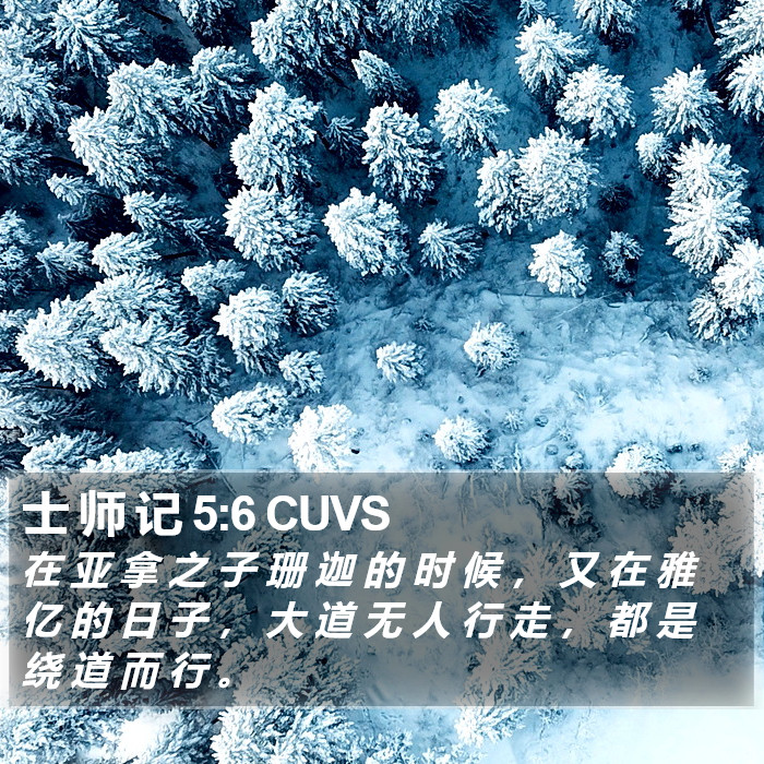 士 师 记 5:6 CUVS Bible Study