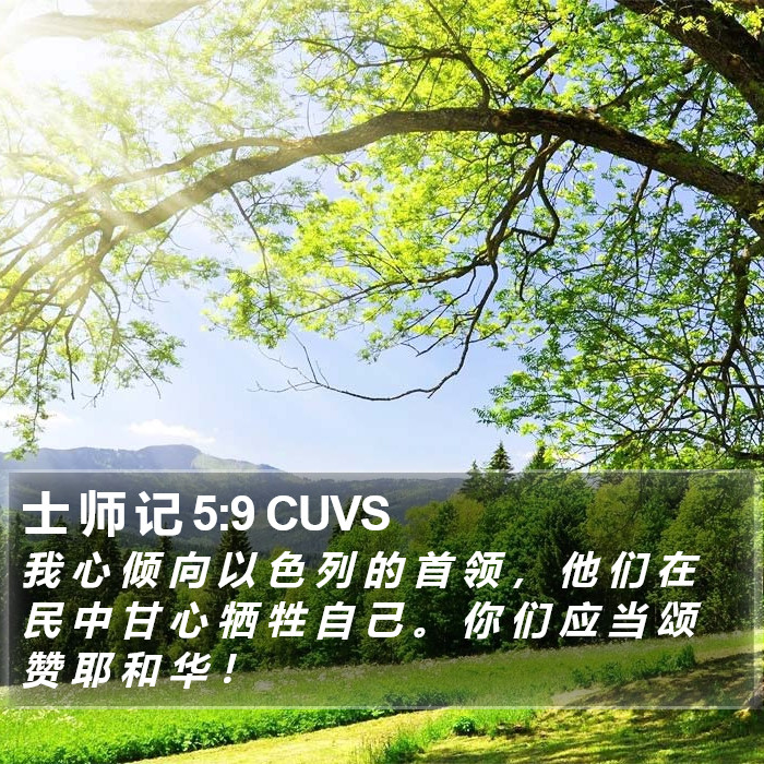 士 师 记 5:9 CUVS Bible Study