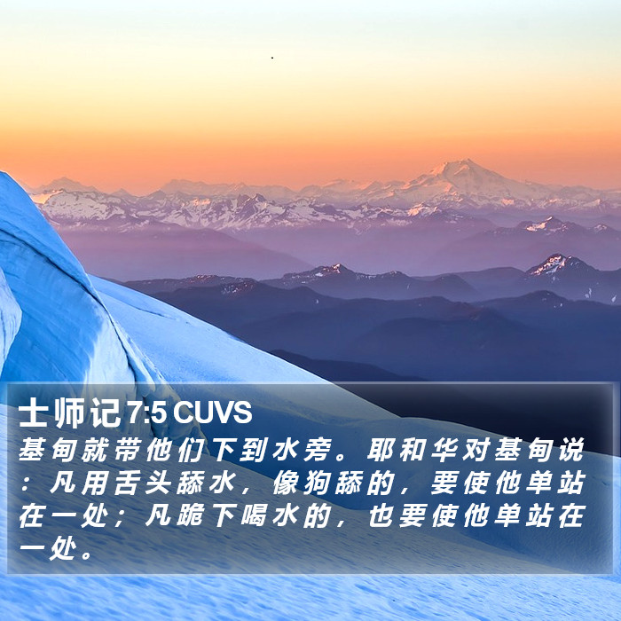 士 师 记 7:5 CUVS Bible Study