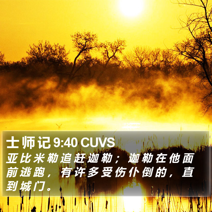 士 师 记 9:40 CUVS Bible Study