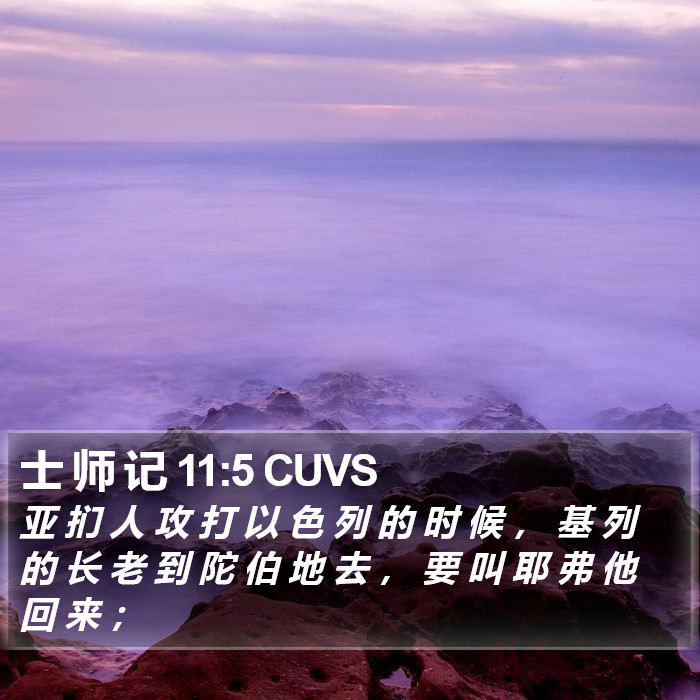 士 师 记 11:5 CUVS Bible Study