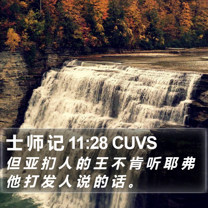 士 师 记 11:28 CUVS Bible Study