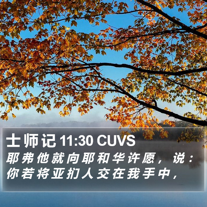 士 师 记 11:30 CUVS Bible Study