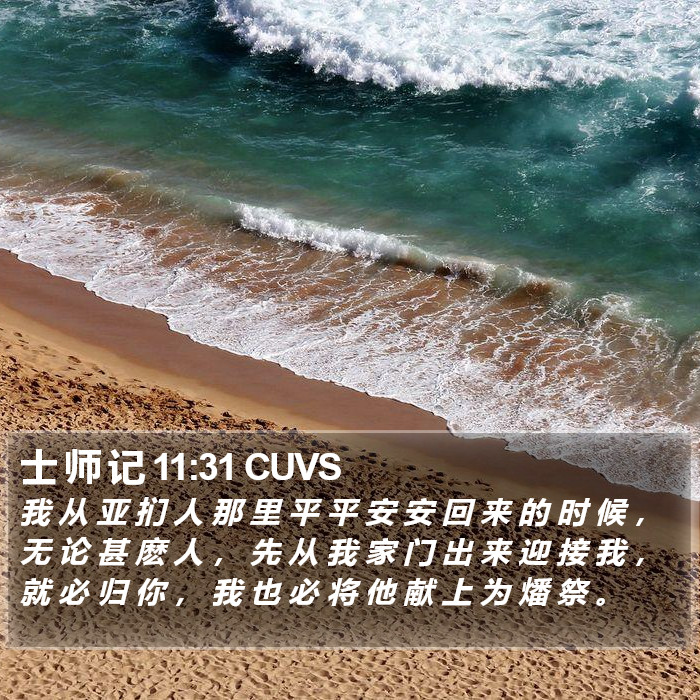 士 师 记 11:31 CUVS Bible Study