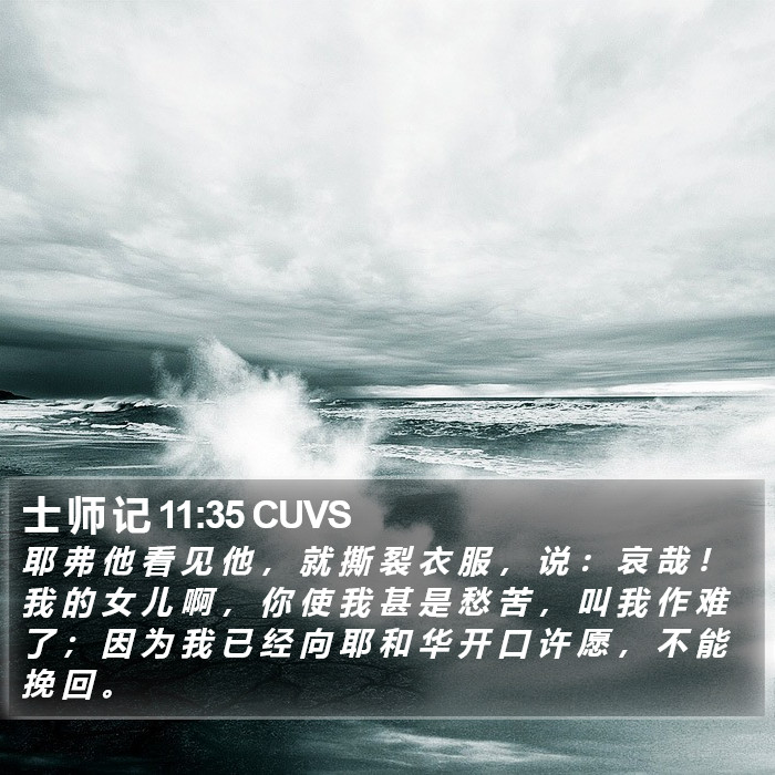 士 师 记 11:35 CUVS Bible Study