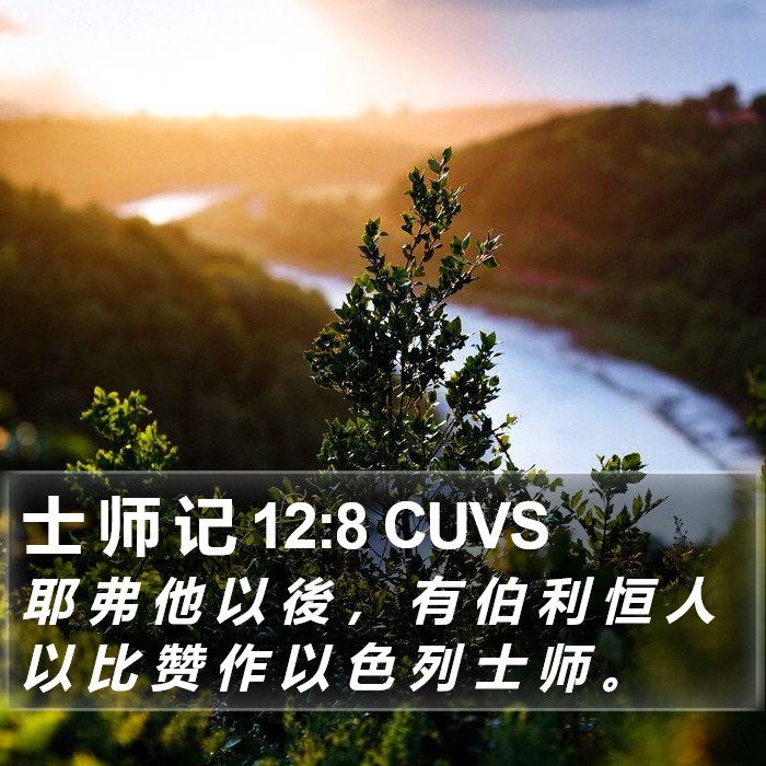 士 师 记 12:8 CUVS Bible Study