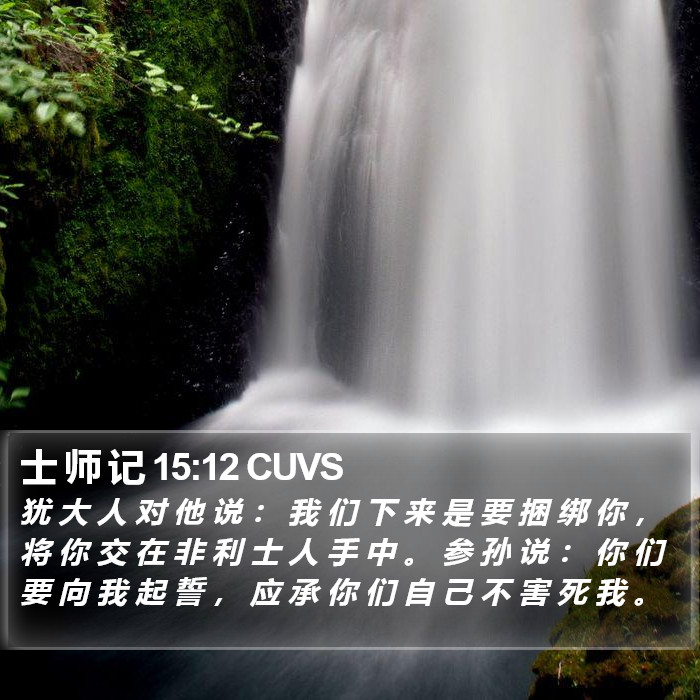 士 师 记 15:12 CUVS Bible Study