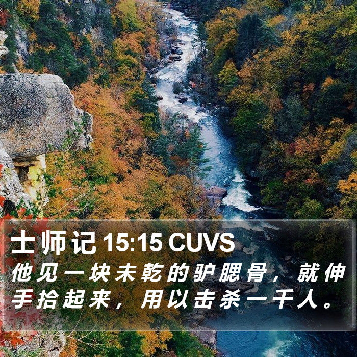 士 师 记 15:15 CUVS Bible Study