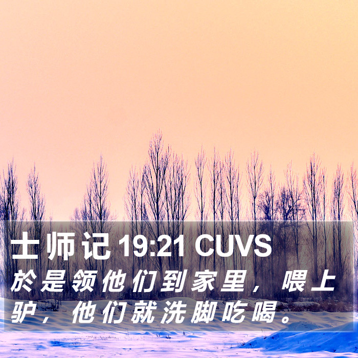 士 师 记 19:21 CUVS Bible Study