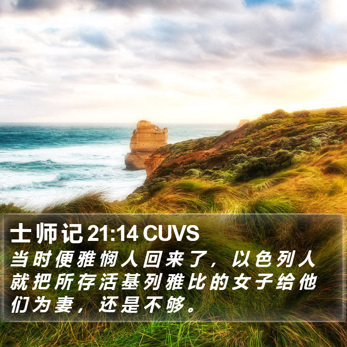 士 师 记 21:14 CUVS Bible Study