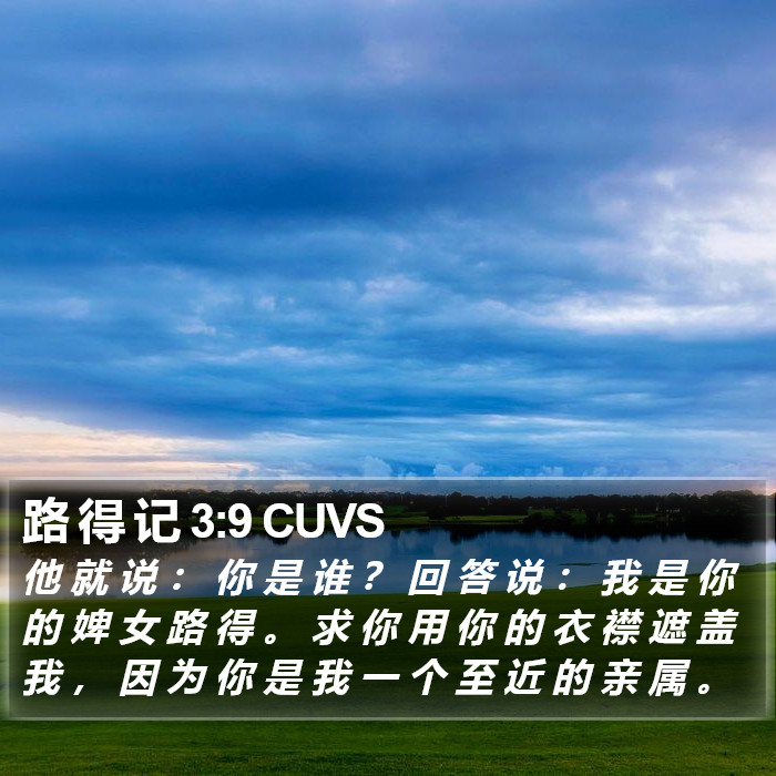 路 得 记 3:9 CUVS Bible Study