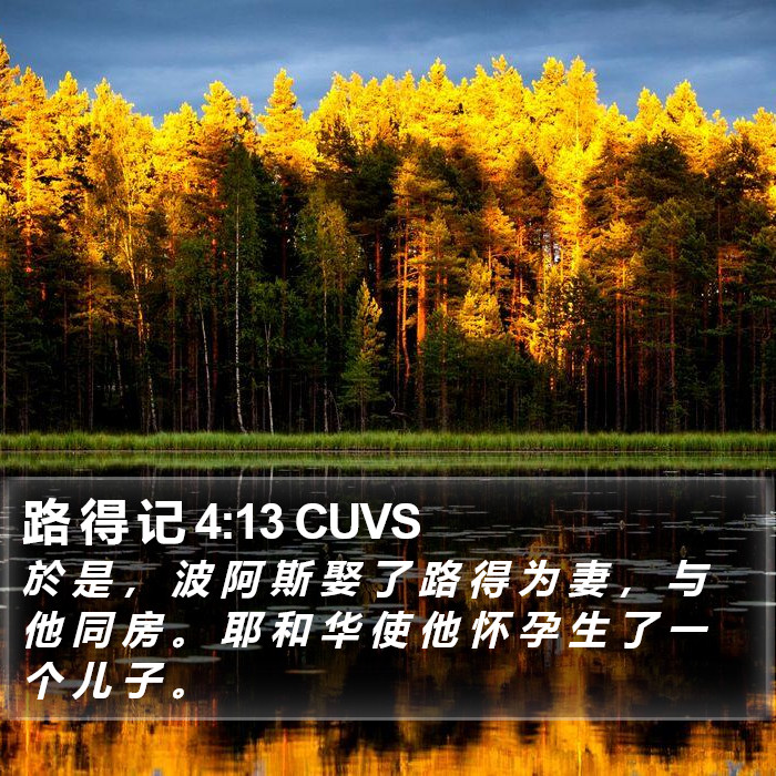 路 得 记 4:13 CUVS Bible Study