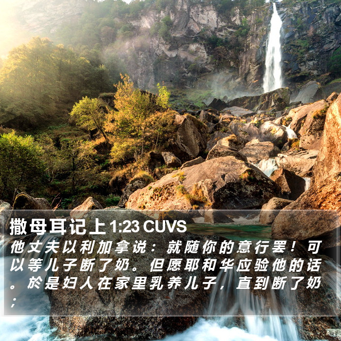 撒 母 耳 记 上 1:23 CUVS Bible Study