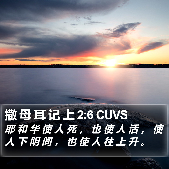 撒 母 耳 记 上 2:6 CUVS Bible Study