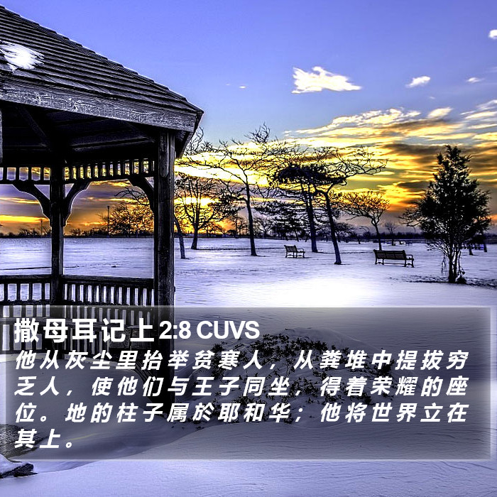 撒 母 耳 记 上 2:8 CUVS Bible Study