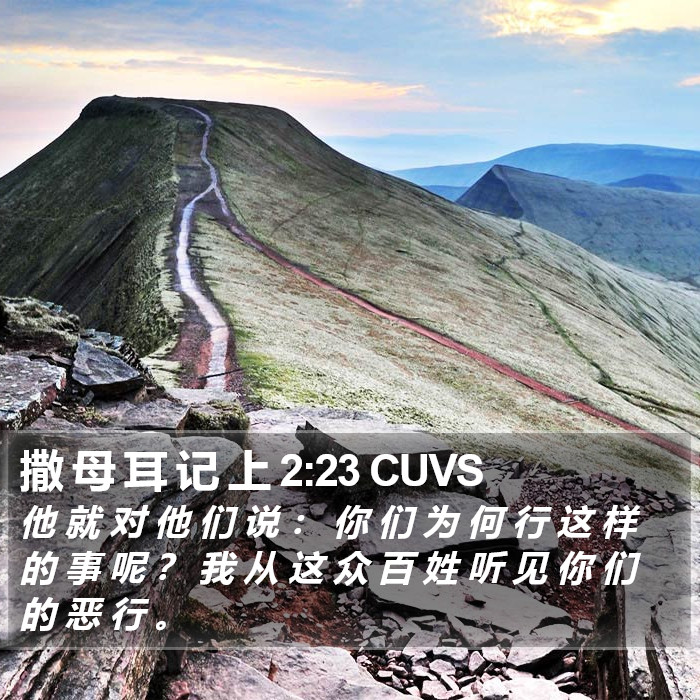 撒 母 耳 记 上 2:23 CUVS Bible Study