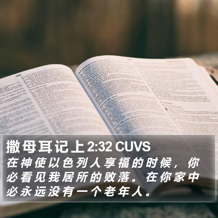 撒 母 耳 记 上 2:32 CUVS Bible Study