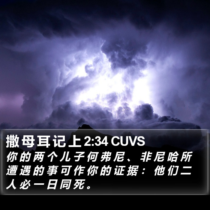 撒 母 耳 记 上 2:34 CUVS Bible Study