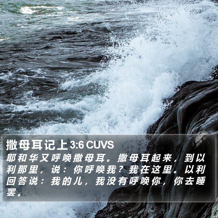 撒 母 耳 记 上 3:6 CUVS Bible Study