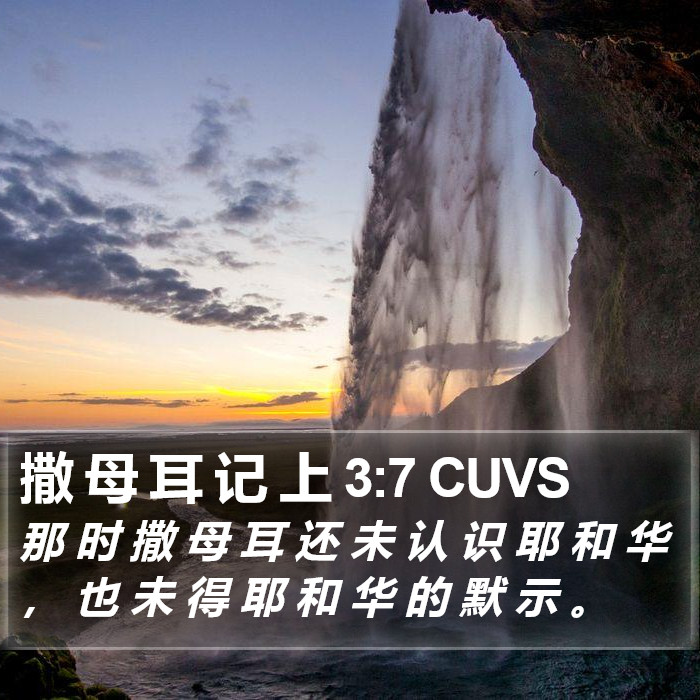 撒 母 耳 记 上 3:7 CUVS Bible Study