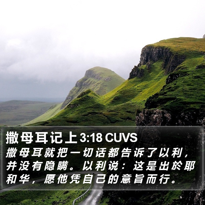 撒 母 耳 记 上 3:18 CUVS Bible Study