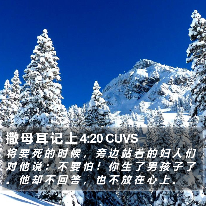 撒 母 耳 记 上 4:20 CUVS Bible Study