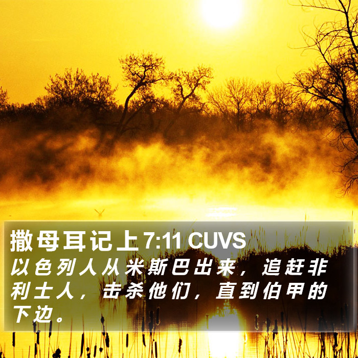 撒 母 耳 记 上 7:11 CUVS Bible Study