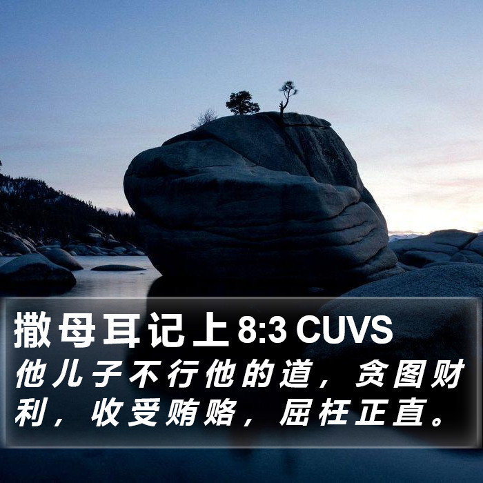 撒 母 耳 记 上 8:3 CUVS Bible Study