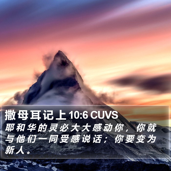 撒 母 耳 记 上 10:6 CUVS Bible Study