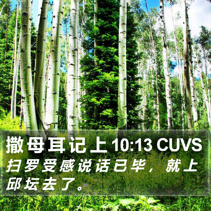 撒 母 耳 记 上 10:13 CUVS Bible Study