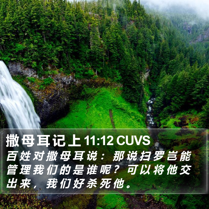 撒 母 耳 记 上 11:12 CUVS Bible Study