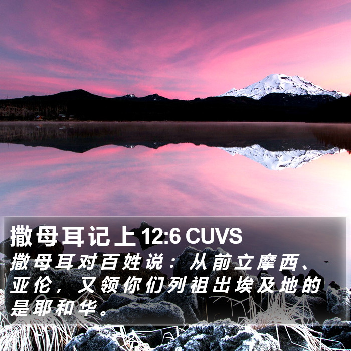 撒 母 耳 记 上 12:6 CUVS Bible Study