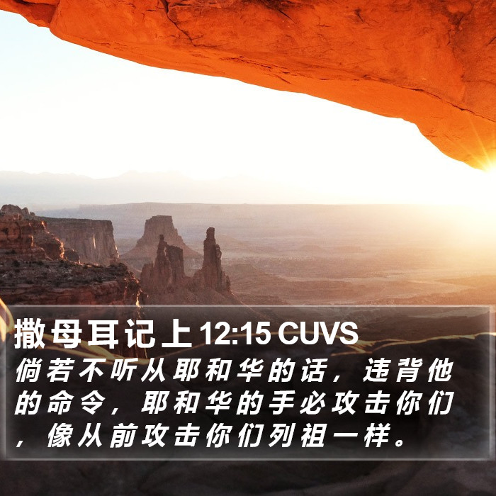 撒 母 耳 记 上 12:15 CUVS Bible Study