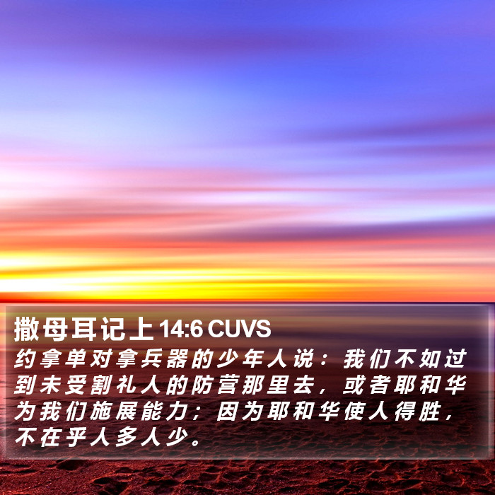 撒 母 耳 记 上 14:6 CUVS Bible Study