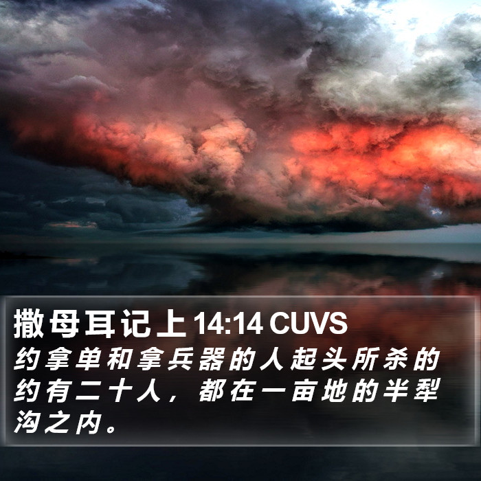 撒 母 耳 记 上 14:14 CUVS Bible Study