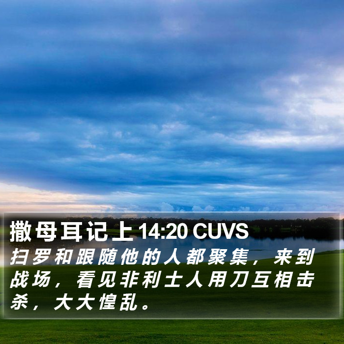 撒 母 耳 记 上 14:20 CUVS Bible Study