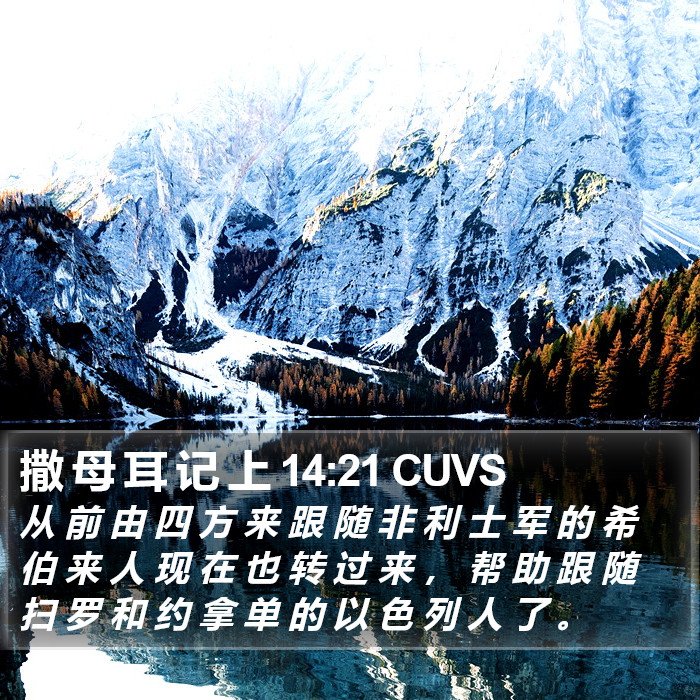 撒 母 耳 记 上 14:21 CUVS Bible Study