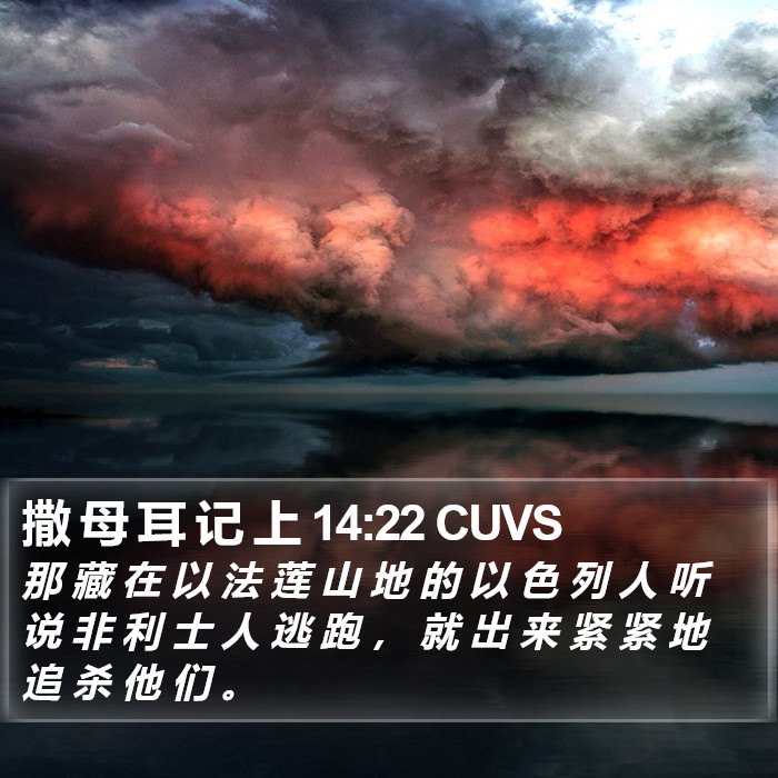 撒 母 耳 记 上 14:22 CUVS Bible Study