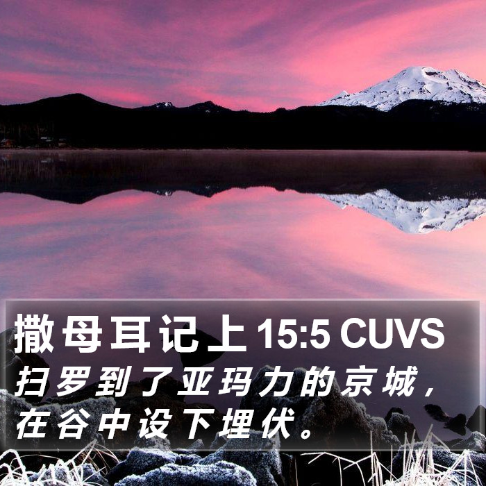 撒 母 耳 记 上 15:5 CUVS Bible Study