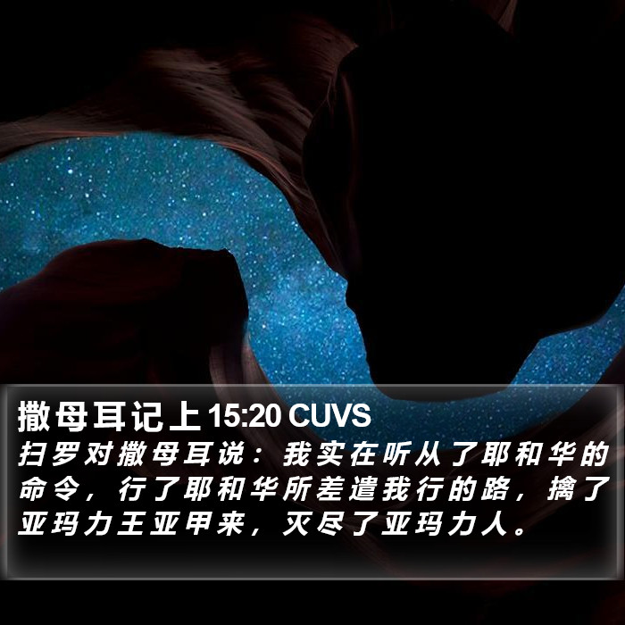 撒 母 耳 记 上 15:20 CUVS Bible Study
