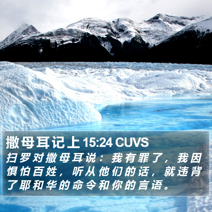 撒 母 耳 记 上 15:24 CUVS Bible Study