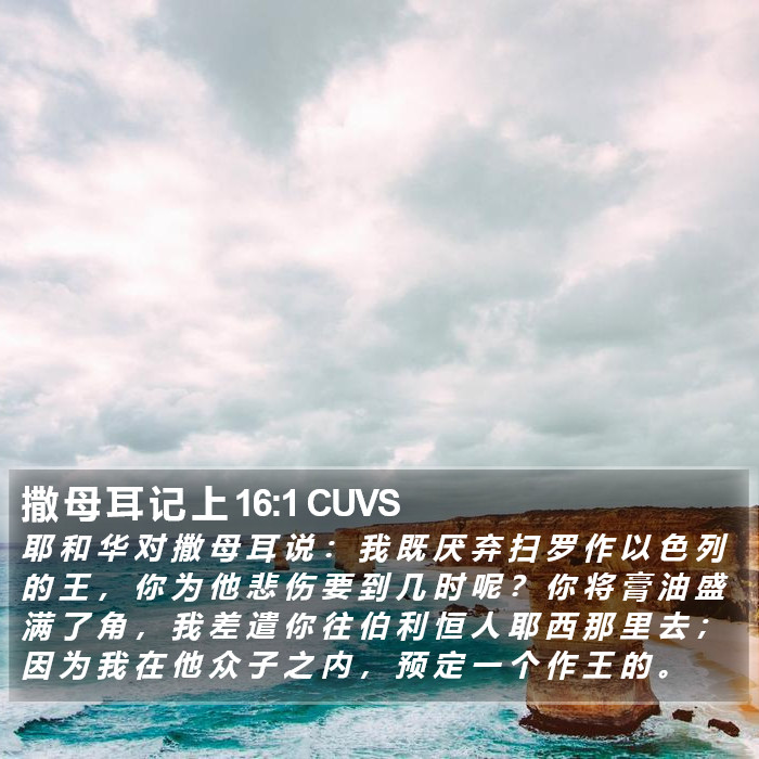 撒 母 耳 记 上 16:1 CUVS Bible Study