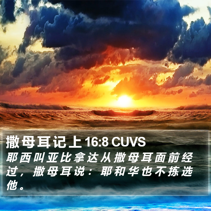 撒 母 耳 记 上 16:8 CUVS Bible Study