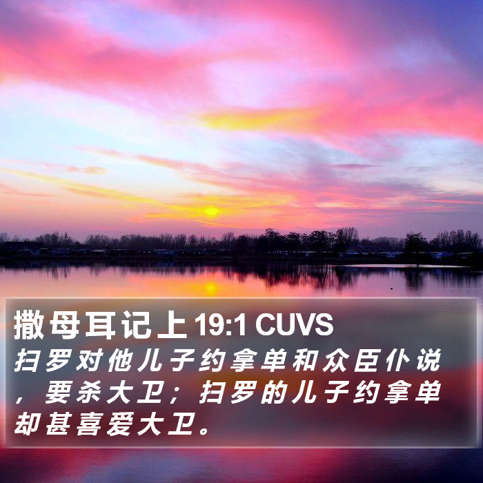 撒 母 耳 记 上 19:1 CUVS Bible Study