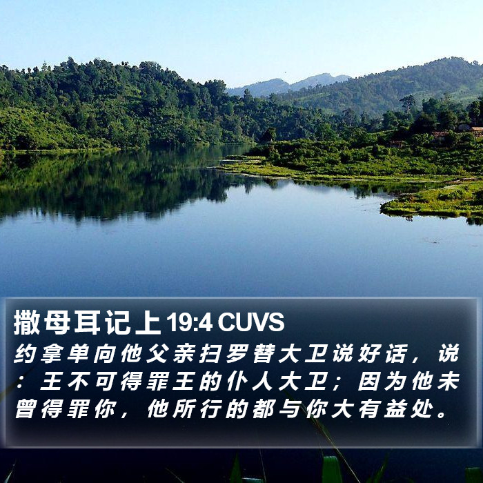 撒 母 耳 记 上 19:4 CUVS Bible Study