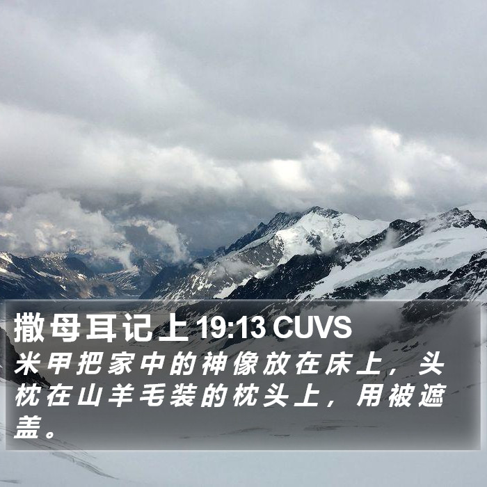 撒 母 耳 记 上 19:13 CUVS Bible Study